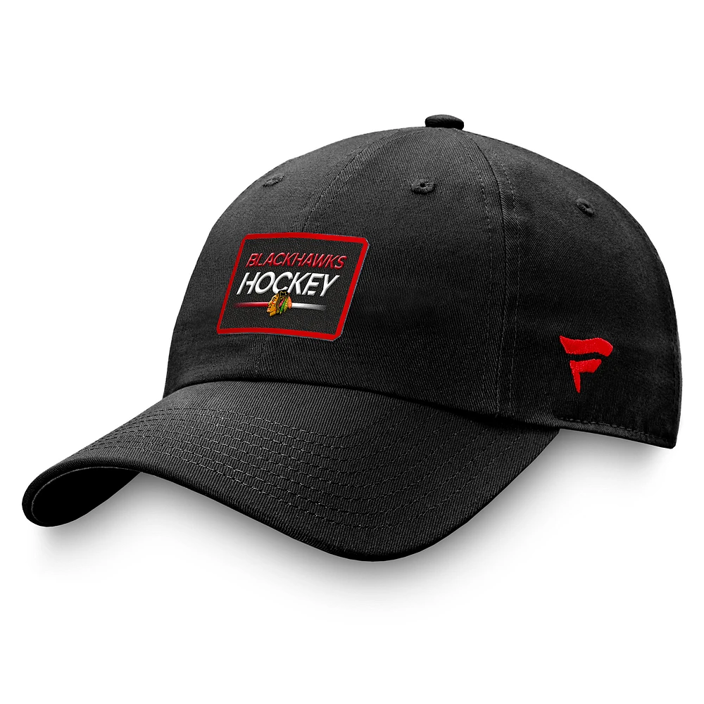 Men's Fanatics Black Chicago Blackhawks Authentic Pro Prime Adjustable Hat