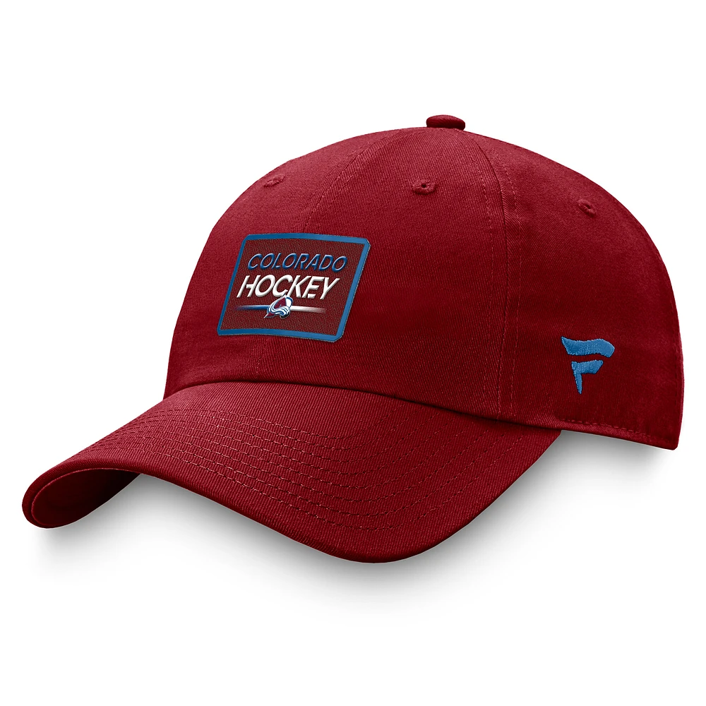 Men's Fanatics Burgundy Colorado Avalanche Authentic Pro Prime Adjustable Hat