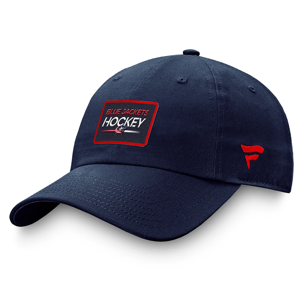 Men's Fanatics Navy Columbus Blue Jackets Authentic Pro Prime Adjustable Hat