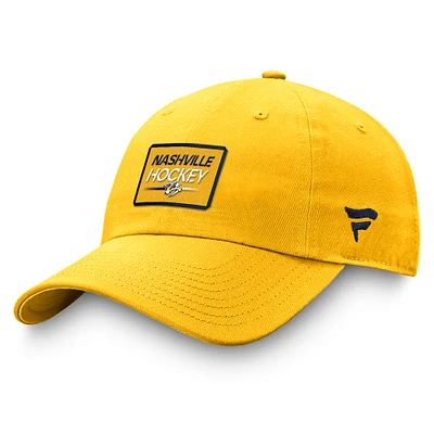 Men's Fanatics Gold Nashville Predators Authentic Pro Prime Adjustable Hat