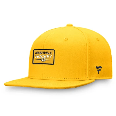 Men's Fanatics Gold Nashville Predators Authentic Pro Prime Snapback Hat