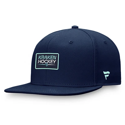 Men's Fanatics Deep Sea Blue Seattle Kraken Authentic Pro Prime Snapback Hat