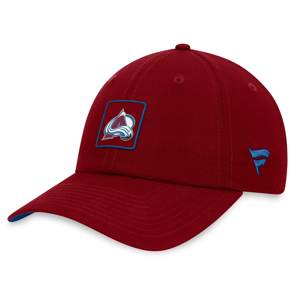 Men's Fanatics Burgundy Colorado Avalanche Authentic Pro Rink Adjustable Hat