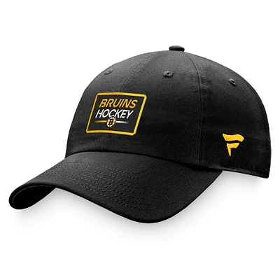 Women's Fanatics Black Boston Bruins Authentic Pro Rink Adjustable Hat