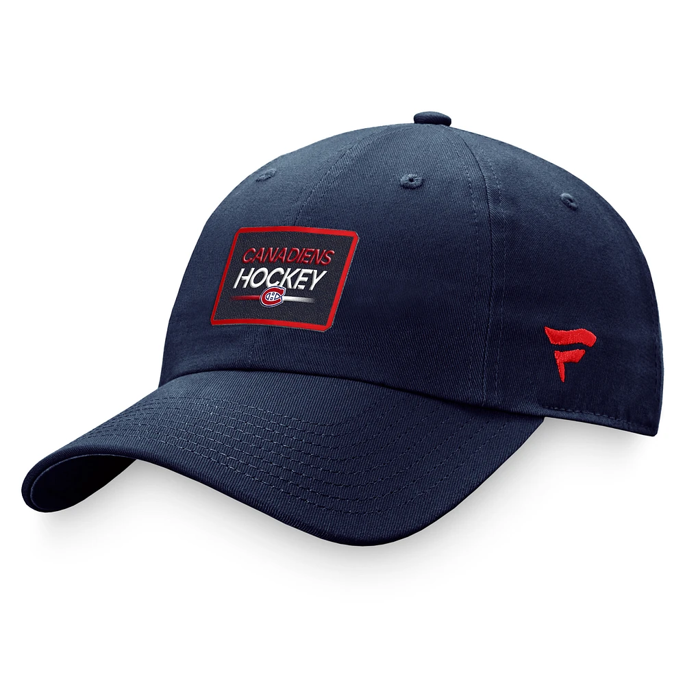 Women's Fanatics Navy Montreal Canadiens Authentic Pro Rink Adjustable Hat
