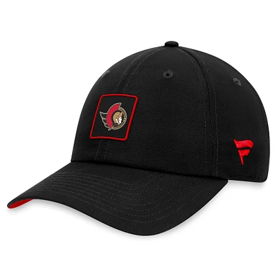 Men's Fanatics Black Ottawa Senators Authentic Pro Rink Adjustable Hat