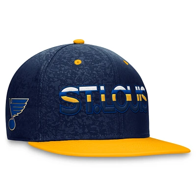Men's Fanatics Navy/Gold St. Louis Blues Authentic Pro Rink Two-Tone Snapback Hat