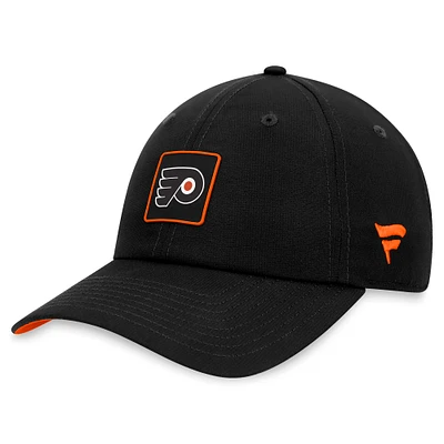 Men's Fanatics Black Philadelphia Flyers Authentic Pro Rink Adjustable Hat