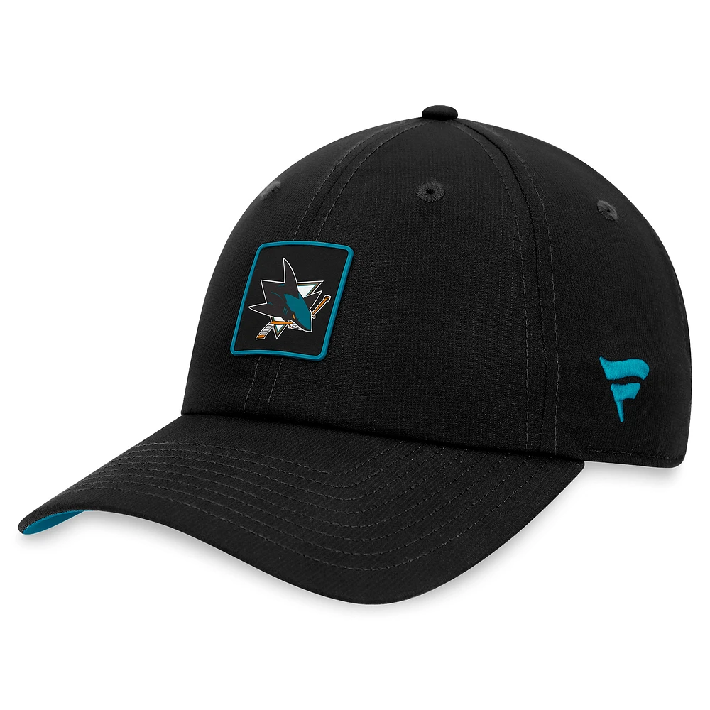 Men's Fanatics Black San Jose Sharks Authentic Pro Rink Adjustable Hat