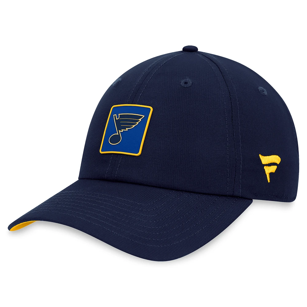 Men's Fanatics Navy St. Louis Blues Authentic Pro Rink Adjustable Hat