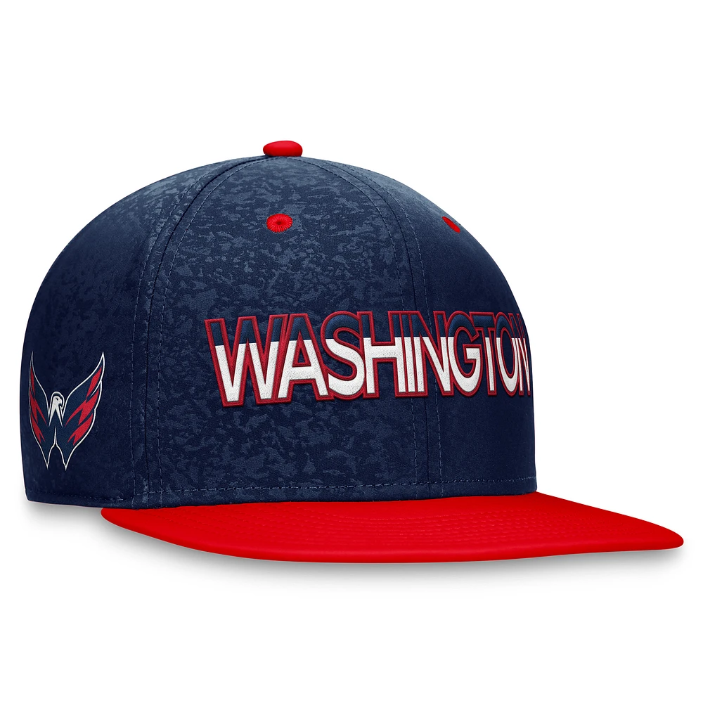 Men's Fanatics Navy/Red Washington Capitals Authentic Pro Rink Two-Tone Snapback Hat