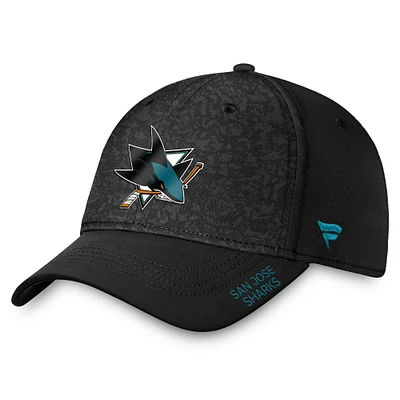Men's Fanatics Black San Jose Sharks Authentic Pro Rink Flex Hat