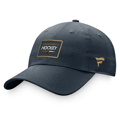 Women's Fanatics Charcoal Vegas Golden Knights Authentic Pro Rink Adjustable Hat