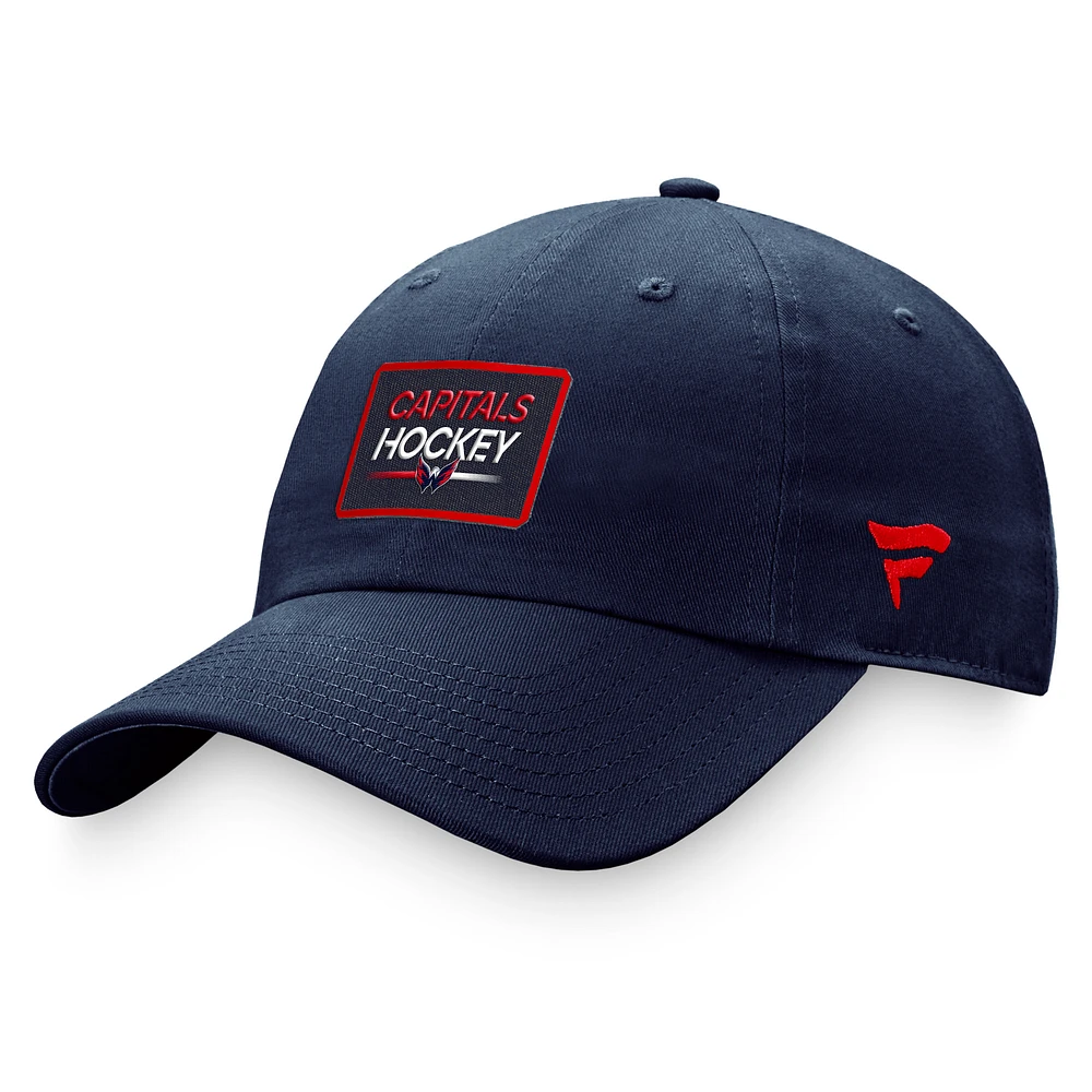 Women's Fanatics Navy Washington Capitals Authentic Pro Rink Adjustable Hat
