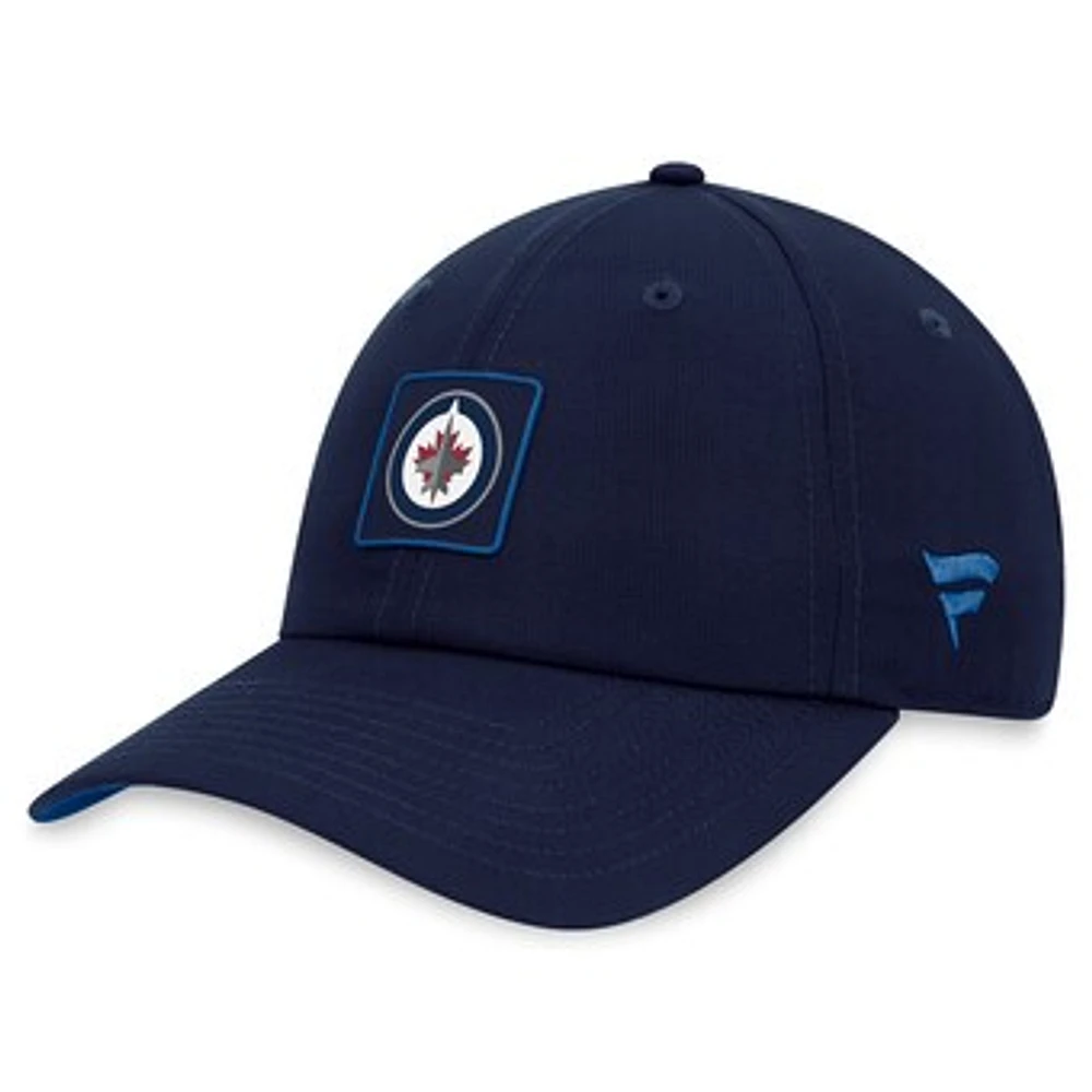 Men's Fanatics Navy Winnipeg Jets Authentic Pro Rink Adjustable Hat