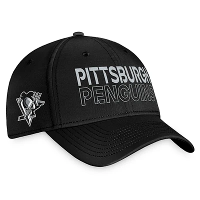 Men's Fanatics Black Pittsburgh Penguins Authentic Pro Road Flex Hat