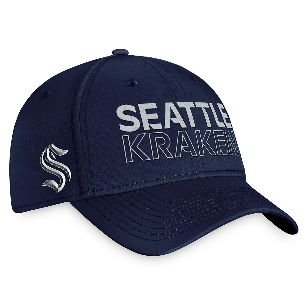 Men's Fanatics Deep Sea Blue Seattle Kraken Authentic Pro Road Flex Hat