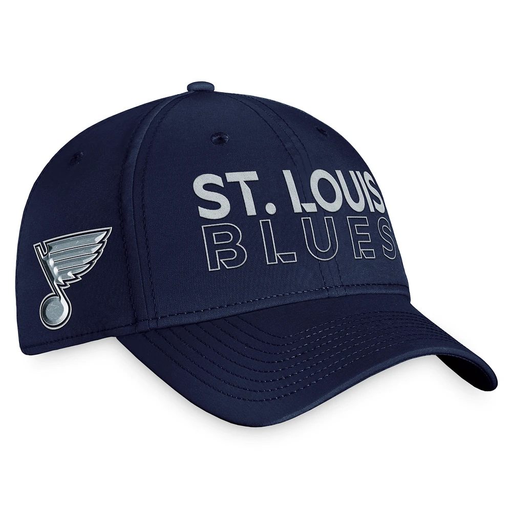 Men's Fanatics Navy St. Louis Blues Authentic Pro Road Flex Hat
