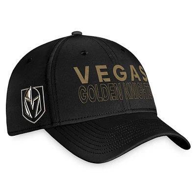 Men's Fanatics Black Vegas Golden Knights Authentic Pro Road Flex Hat
