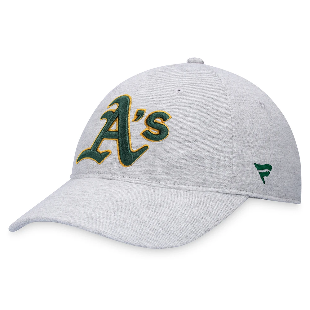 Men's Fanatics Heather Gray Athletics Logo Adjustable Hat