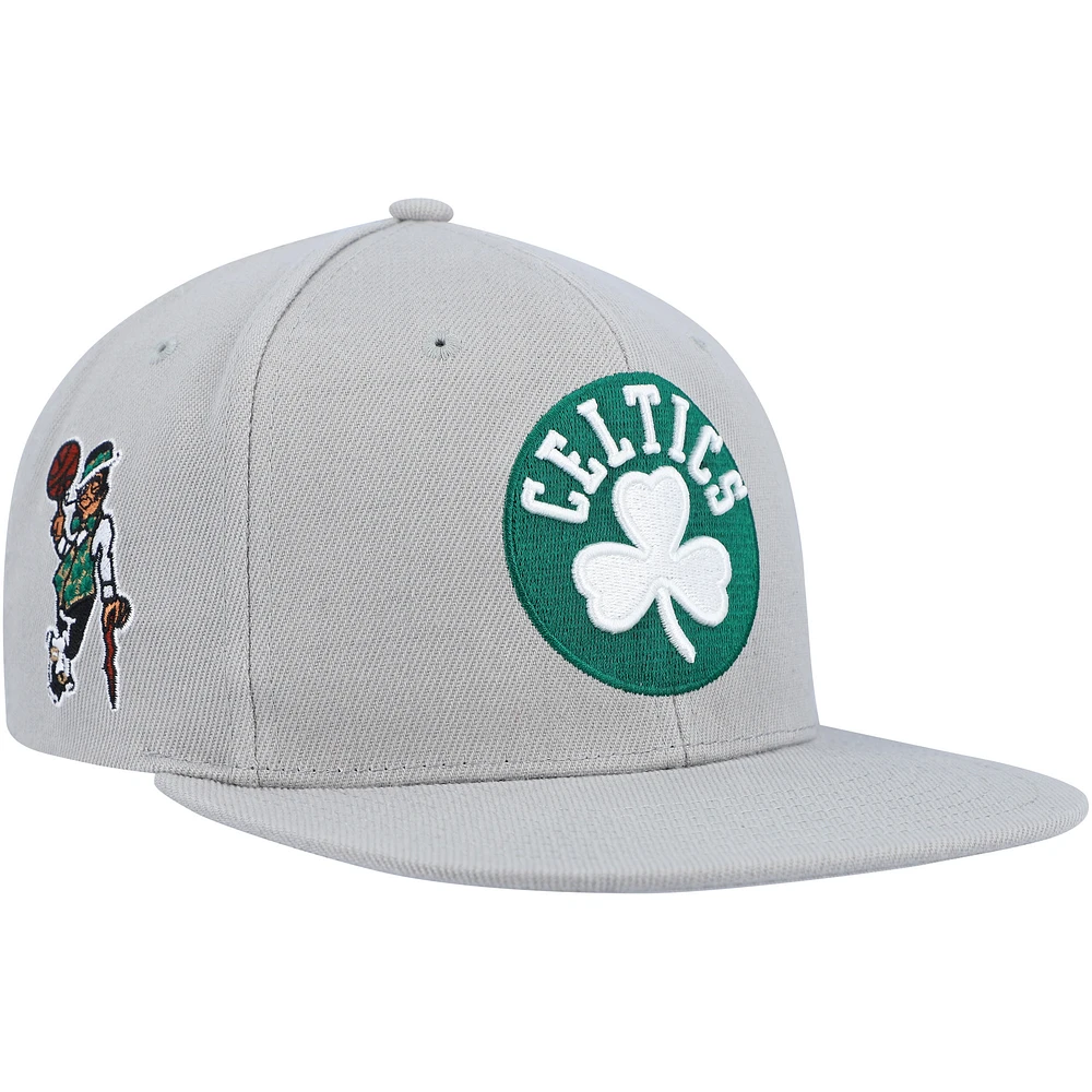 Men's Mitchell & Ness Boston Celtics Side Core 2.0 Snapback Hat