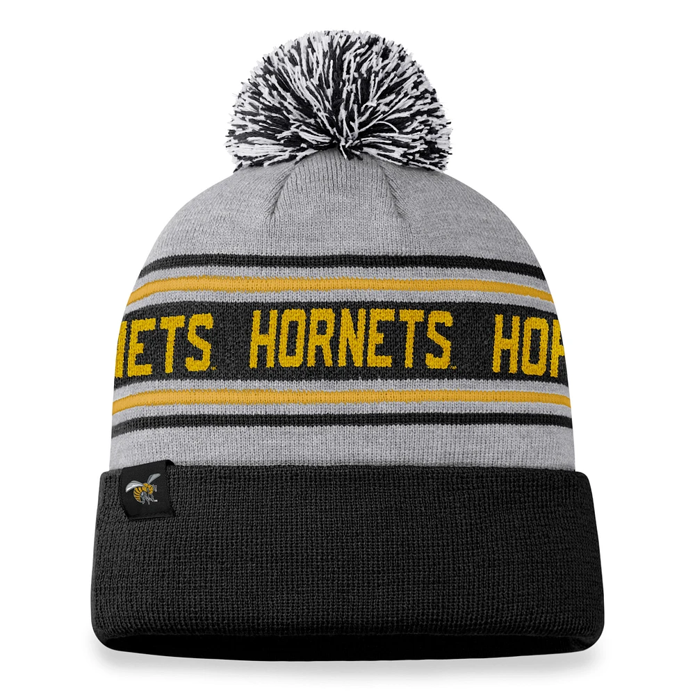Men's Top of the World Heather Gray Alabama State Hornets Frigid Cuffed Knit Hat with Pom