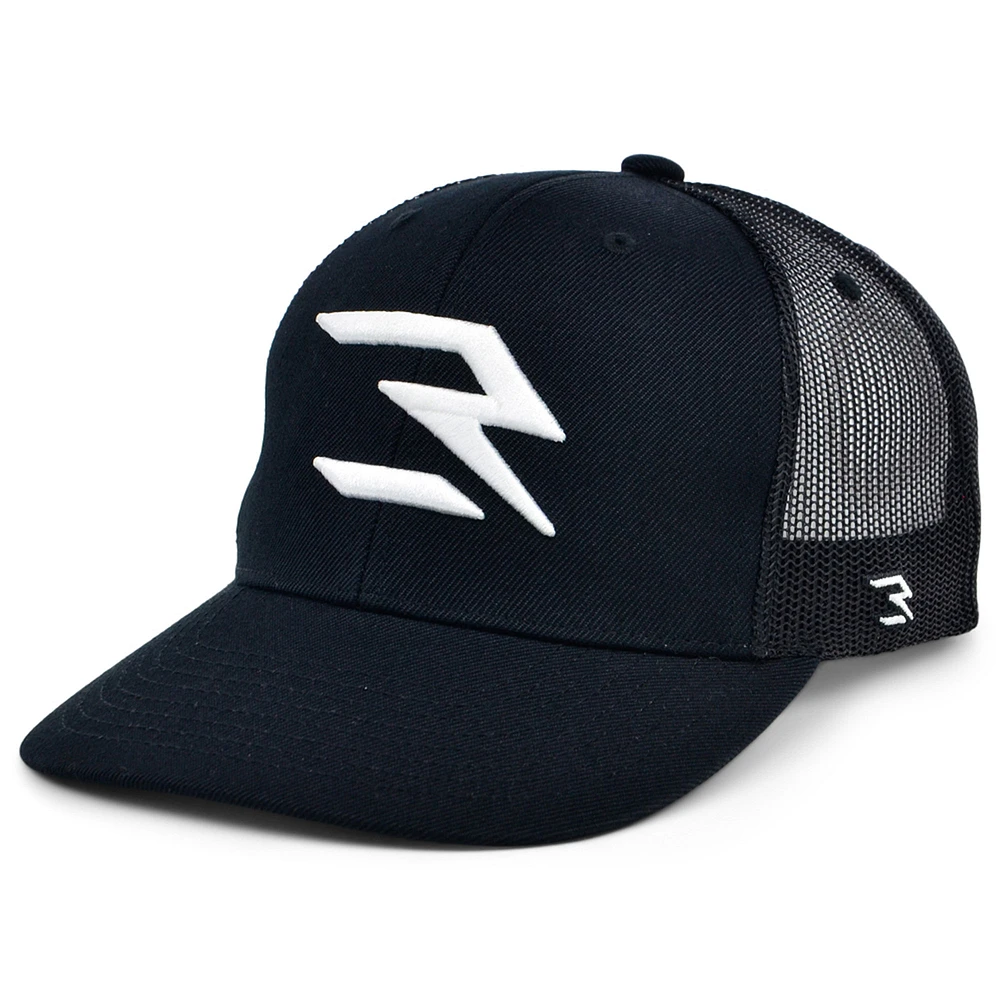 Men's Black 3BRAND by Russell Wilson Fashion Trucker Adjustable Snapback Hat