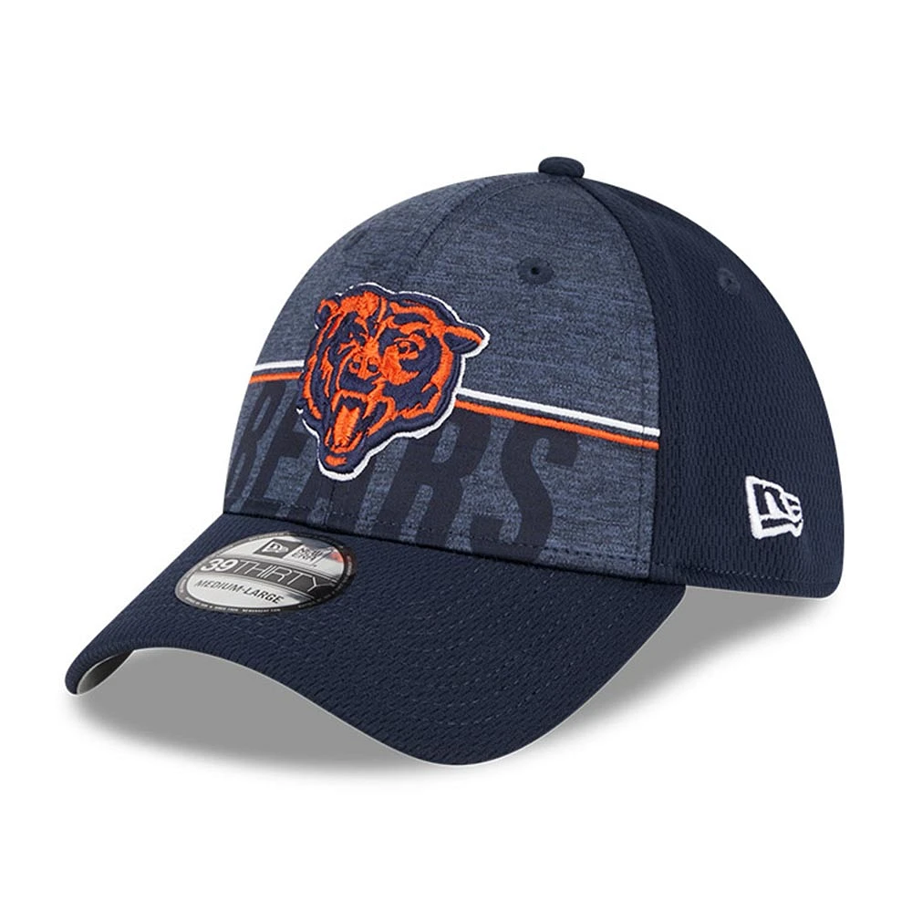Men's New Era Navy Chicago Bears 2023 NFL Training Camp Alternate Logo 39THIRTY Flex Hat