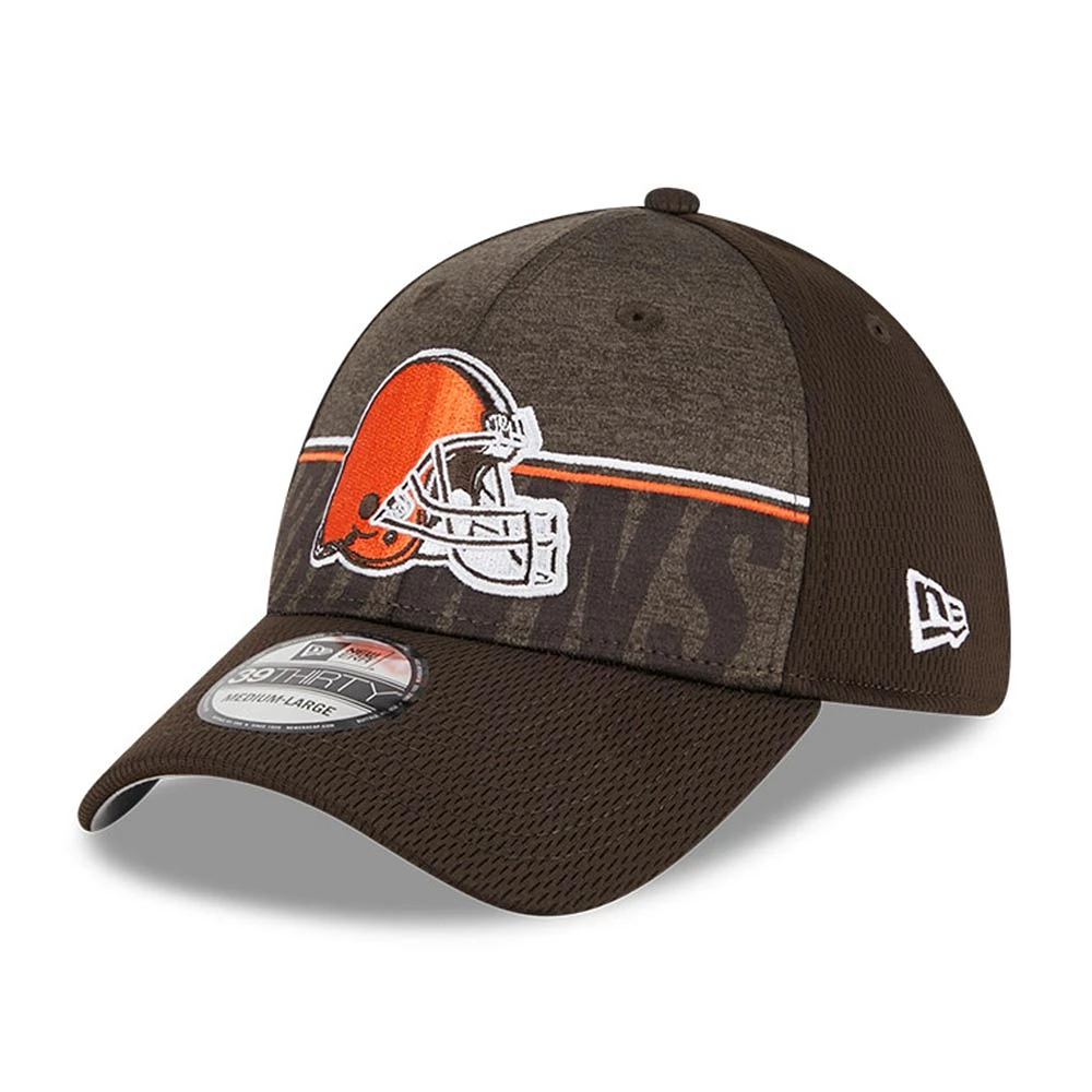 Men's New Era Brown Cleveland Browns 2023 NFL Training Camp 39THIRTY Flex Hat