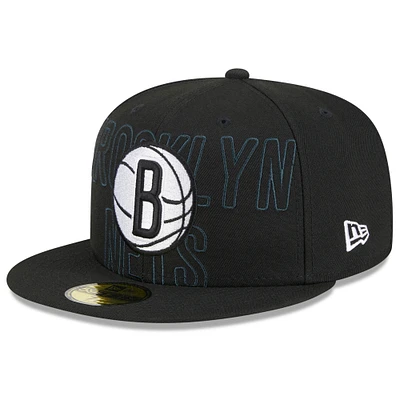 Men's New Era Black Brooklyn Nets 2023 NBA Draft 59FIFTY Fitted Hat