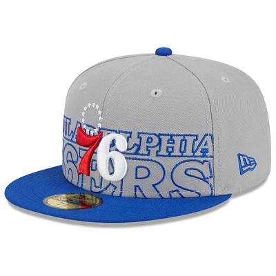 Men's New Era Gray/Royal Philadelphia 76ers 2023 NBA Draft Two-Tone 59FIFTY Fitted Hat