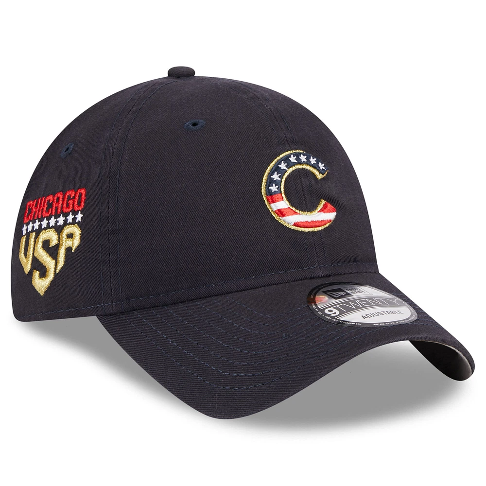 Women's New Era Navy Chicago Cubs 2023 Fourth of July 9TWENTY Adjustable Hat