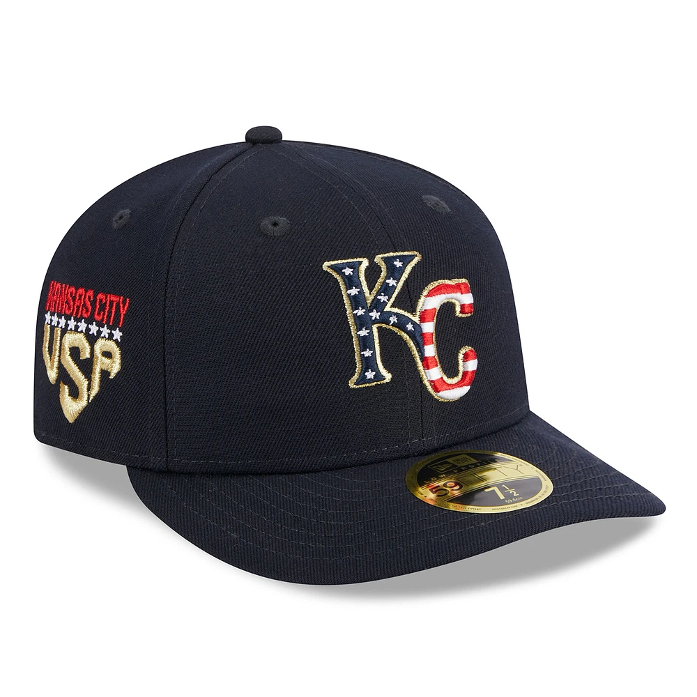 Men's New Era Navy Kansas City Royals 2023 Fourth of July Low Profile 59FIFTY Fitted Hat