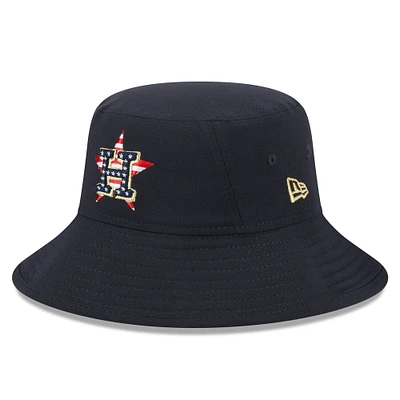Men's New Era Navy Houston Astros 2023 Fourth of July Bucket Hat