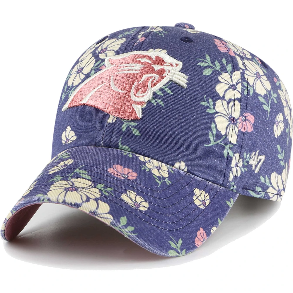 Women's '47 Navy Carolina Panthers Primrose Clean Up Adjustable Hat