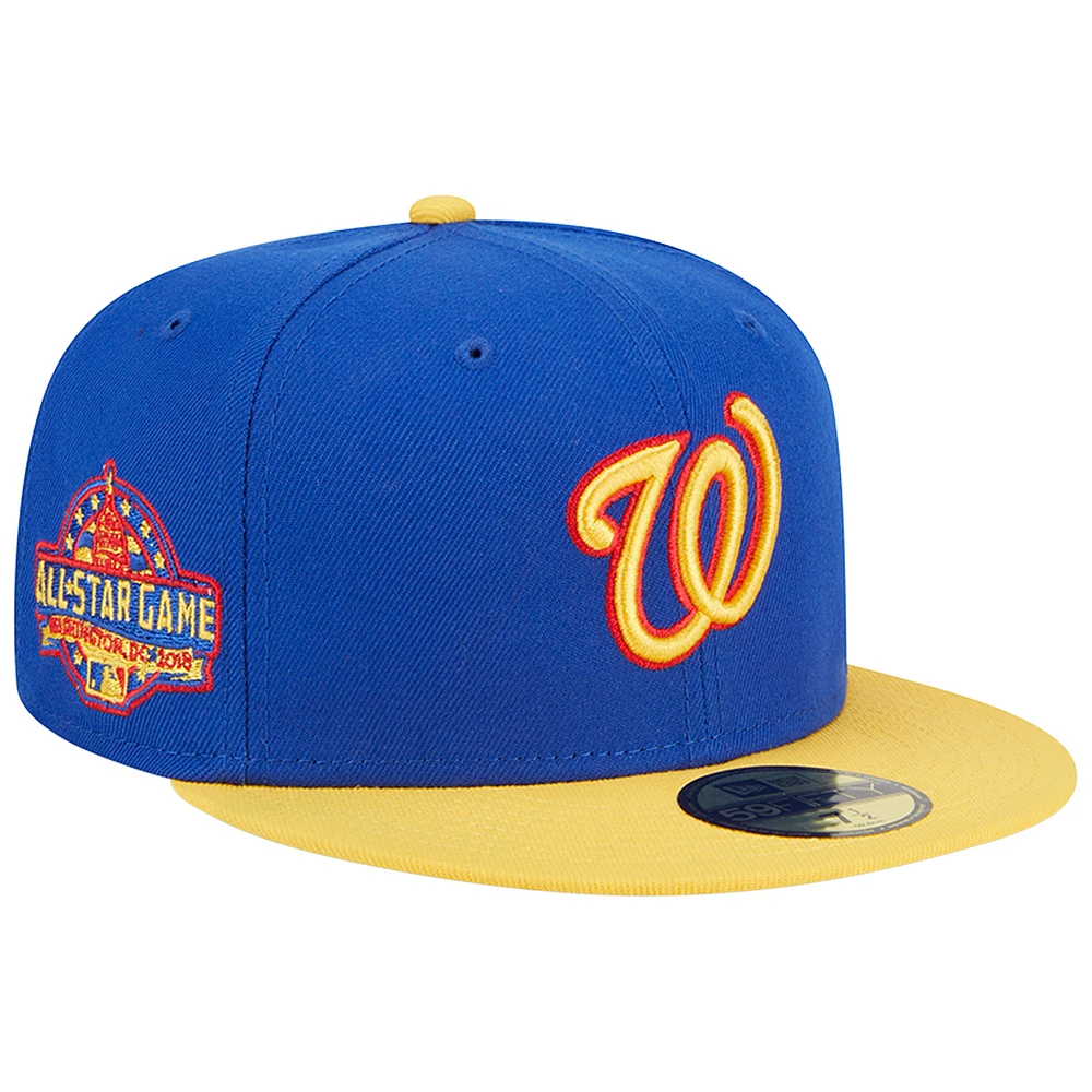 Men's New Era Royal/Yellow Washington Nationals Empire 59FIFTY Fitted Hat