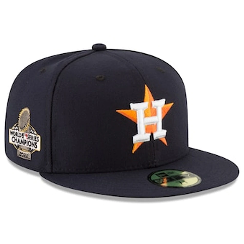 Men's New Era Navy Houston Astros 2022 World Series Champions Home Side Patch 59FIFTY Fitted Hat