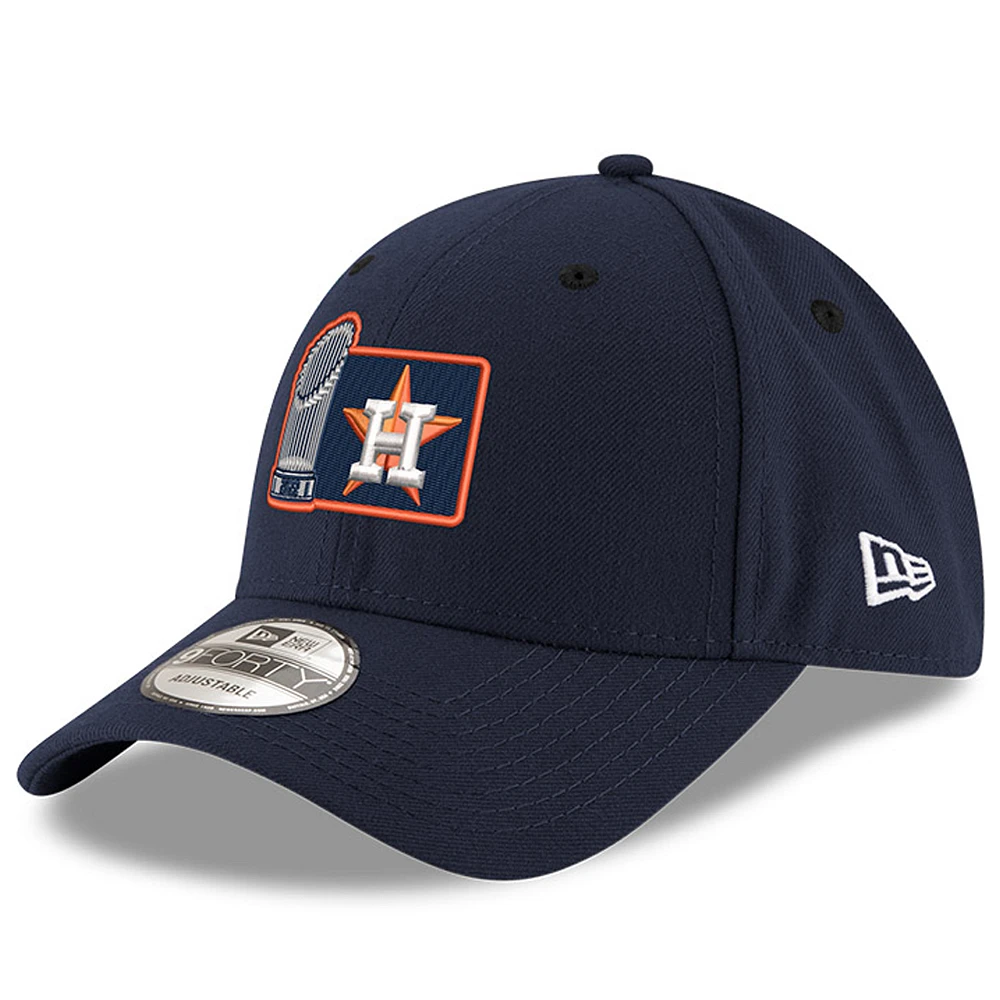 Men's New Era Navy Houston Astros 2022 World Series Champions Trophy 9FORTY Adjustable Hat