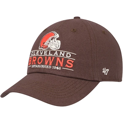 Men's '47 Brown Cleveland Browns Vernon Clean Up Adjustable Hat
