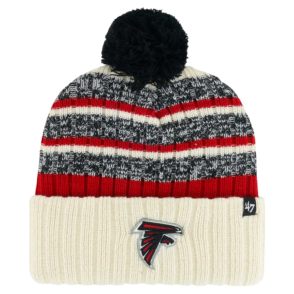 Men's '47 Natural Atlanta Falcons Tavern Cuffed Knit Hat with Pom