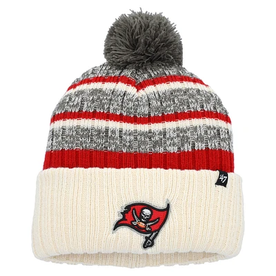 Men's '47 Natural Tampa Bay Buccaneers Tavern Cuffed Knit Hat with Pom