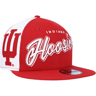 Men's New Era Crimson Indiana Hoosiers Outright 9FIFTY Snapback Hat