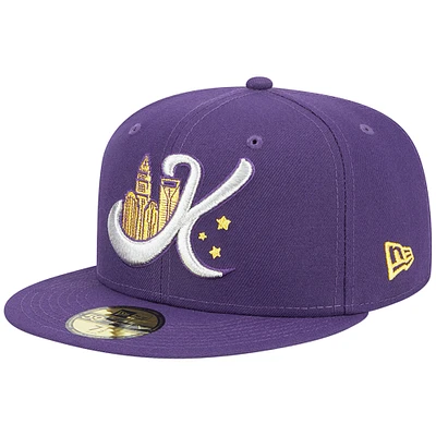 Men's New Era Purple Charlotte Knights Theme Nights Uptown 59FIFTY Fitted Hat