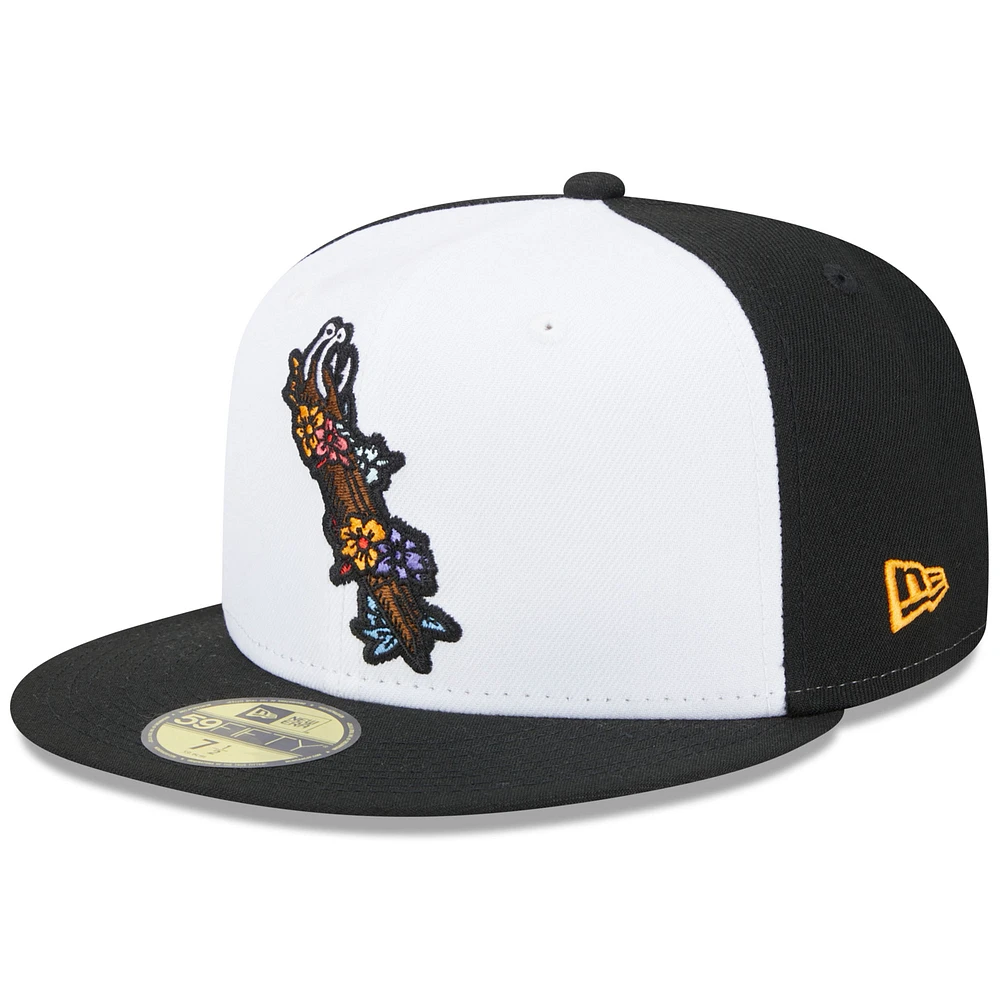 Men's New Era White Corpus Christi Hooks Theme Nights Día De Los 59FIFTY Fitted Hat