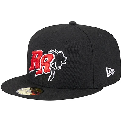 Men's New Era Black Frisco RoughRiders Theme Nights Throwback 59FIFTY Fitted Hat