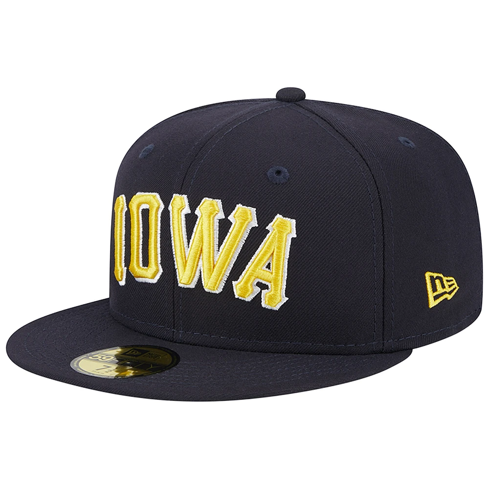 Men's New Era Navy Iowa Cubs Theme Nights Oaks 59FIFTY Fitted Hat