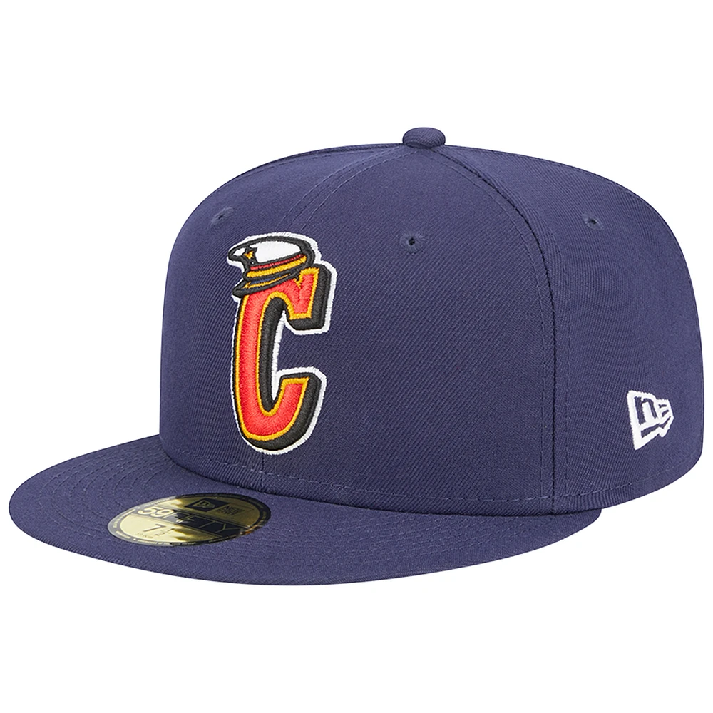 Men's New Era Navy Lake County Captains Theme Nights 20th Anniversary Alternate 59FIFTY Fitted Hat
