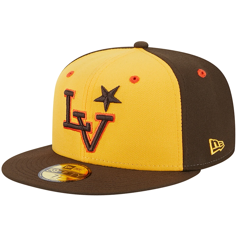 Men's New Era Yellow Las Vegas Aviators Theme Nights Las Vegas Stars 59FIFTY Fitted Hat