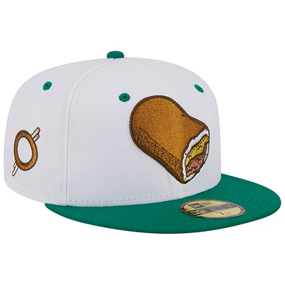 Men's New Era White Omaha Storm Chasers Theme Nights Omaha Runzas 59FIFTY Fitted Hat