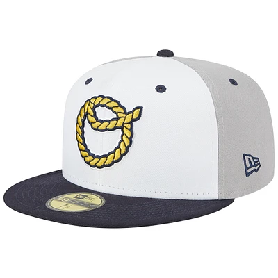 Men's New Era White Omaha Storm Chasers Theme Nights Cattlemen 59FIFTY Fitted Hat